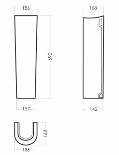 Пьедестал Sanita Аттика белый